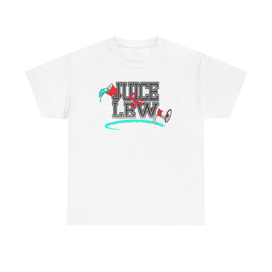 The Classic Juice & Lew White and Black Tee: Bold. Simple, Essential.